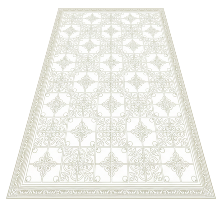 Vinyl teppich wohnzimmer beige ornamente mat - TenStickers