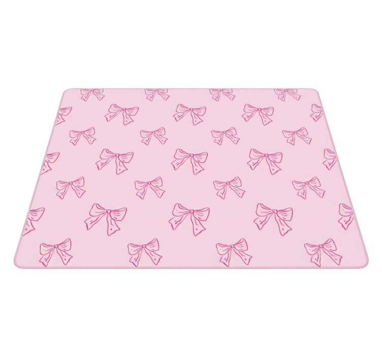 Vinyl teppich rosa mit rosa schleifenmuster - TenStickers