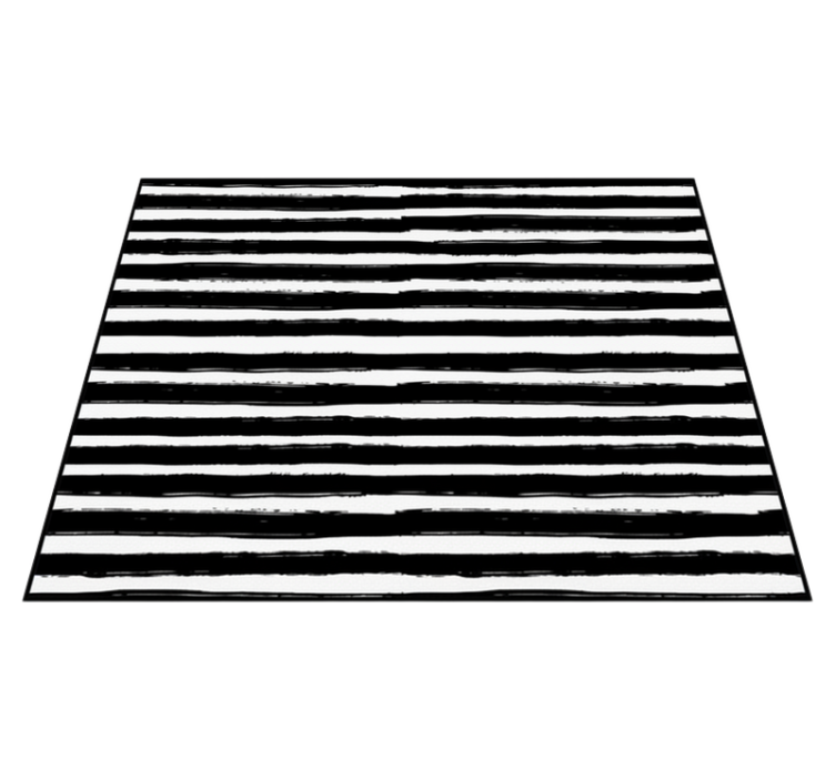 Vinyl teppich minimalistisch schwarz-weiß streifen - TenStickers
