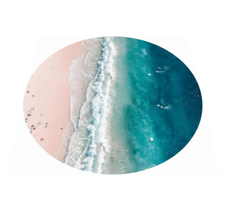 Vinyl teppich wohnzimmer der strandkreis - TenStickers