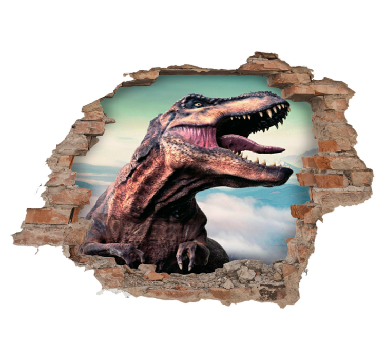 Vinyl teppich tiere realistischer 3d t-rex - TenStickers