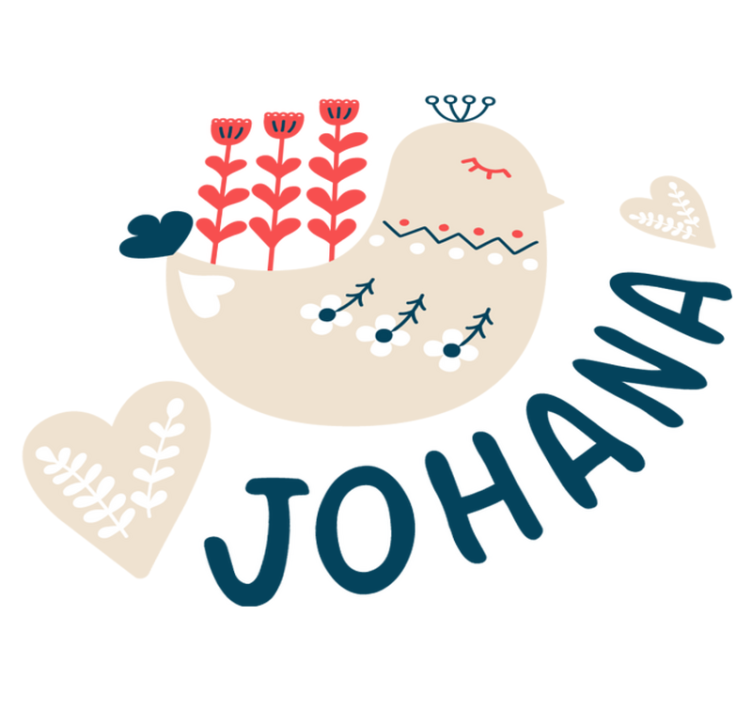 Vinyl teppich tiere nordic schnee vogel personalisiert - TenStickers