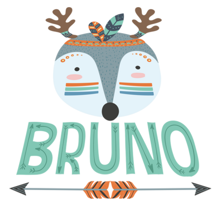 Vinyl teppich tiere nordic hirsch mit namen - TenStickers