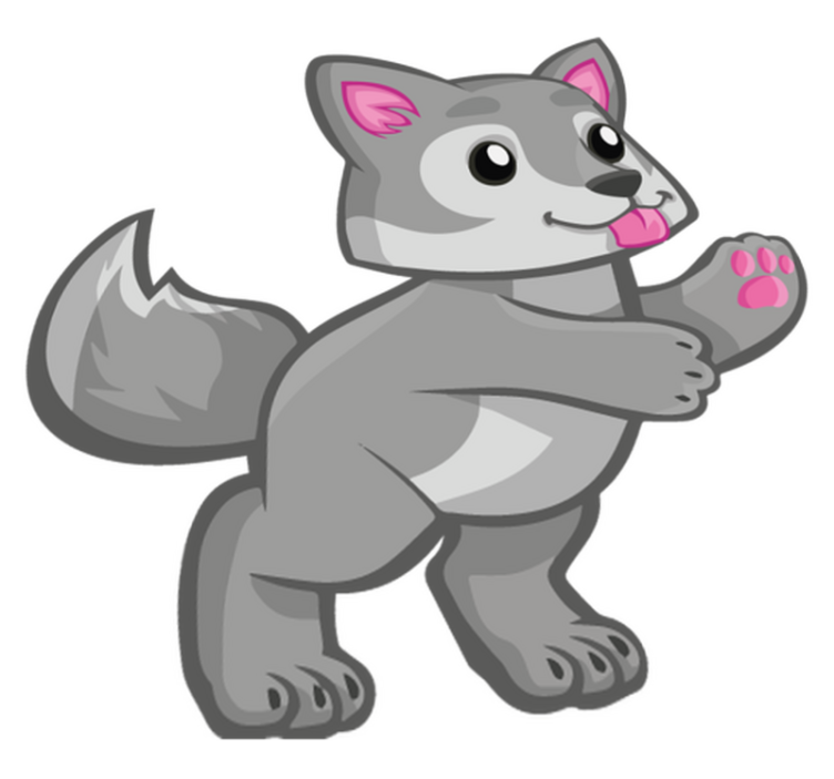 Vinyl teppich tiere mit verspieltem welpenmotiv - TenStickers