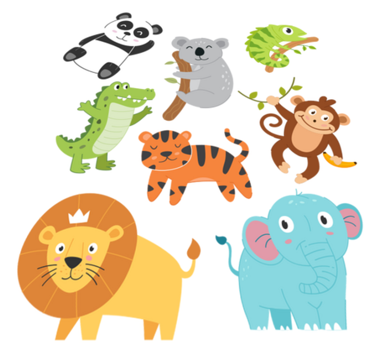 Vinyl teppich tiere handgezeichnete herbsttiere - TenStickers