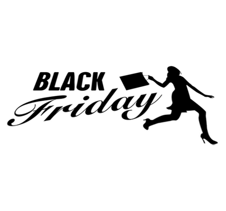 Vinyl teppich black friday für frauen beim einkaufen - TenStickers