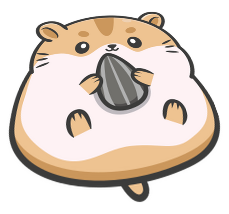 Vinyl teppich tiere mit süßem hamster-motiv - TenStickers