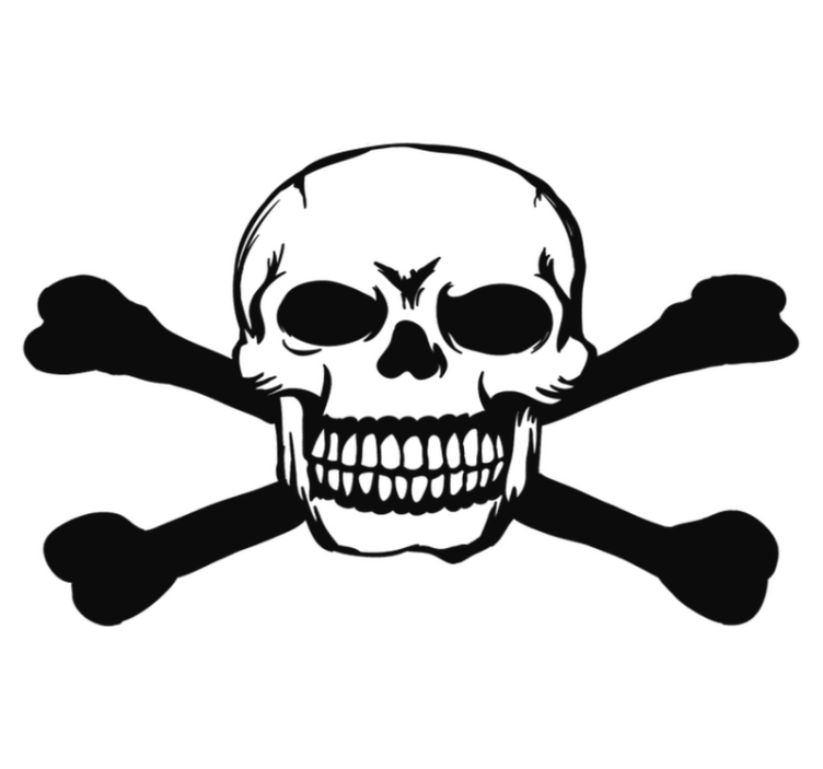 Vinyl teppich halloween autoschädel - TenStickers