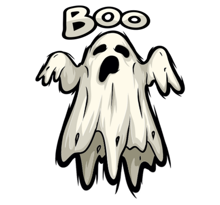 Vinyl teppich halloween boo gespenst figur - TenStickers