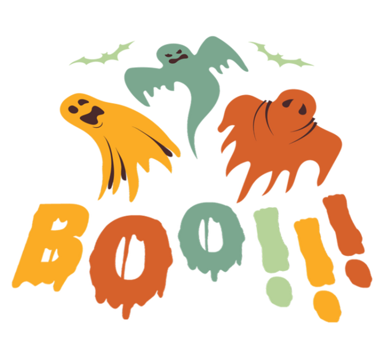 Vinyl teppich halloween boo gespenst - TenStickers