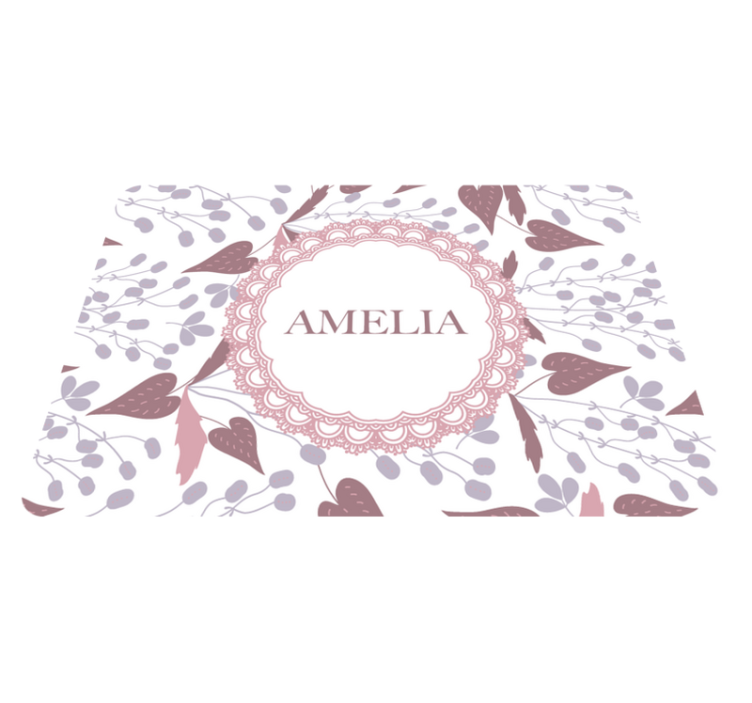 Vinyl teppich blumen im pastellfarbenen vintage-muster - TenStickers