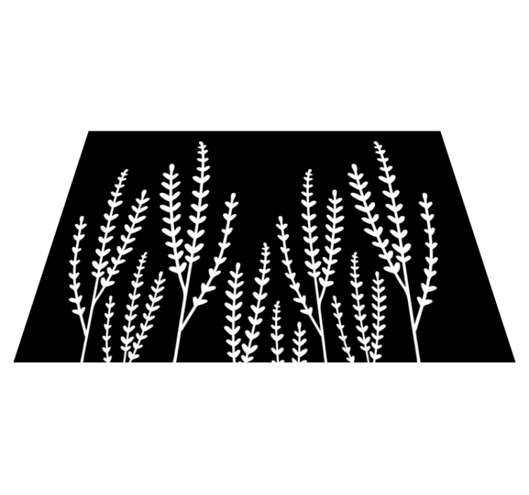 Vinyl teppich bad mit schwarz-weißen spitzen - TenStickers