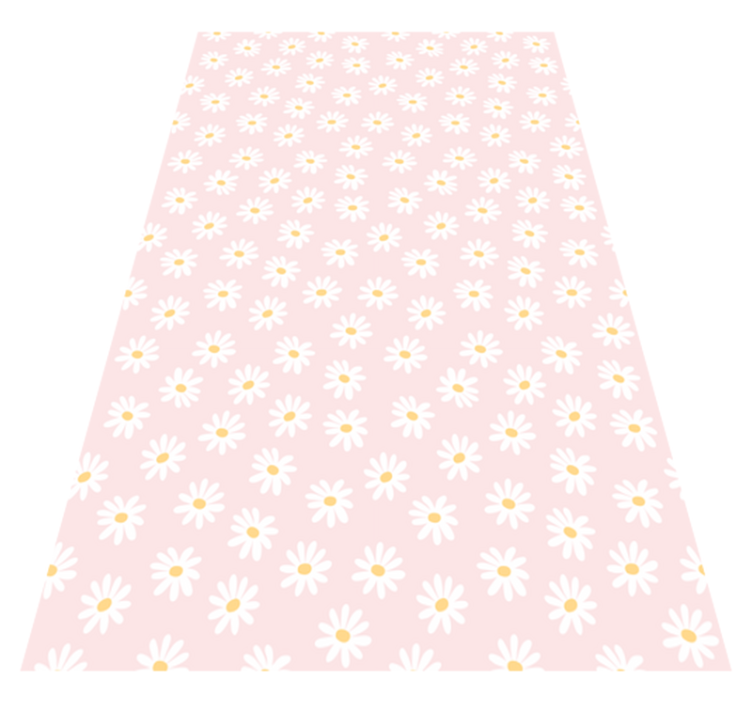 Vinyl teppich blumen mit gänseblümchen-muster - TenStickers