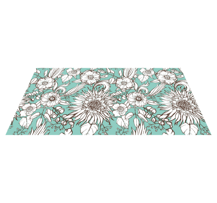 Vinyl teppich blumen kollektion mit floralen motiven - TenStickers