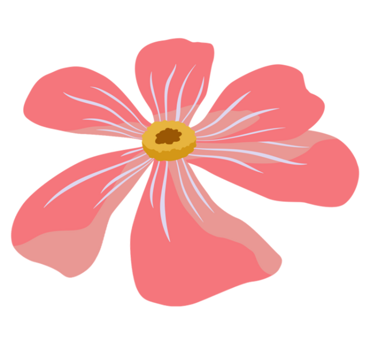 Vinyl teppich blumen im rosa blumenmuster - TenStickers