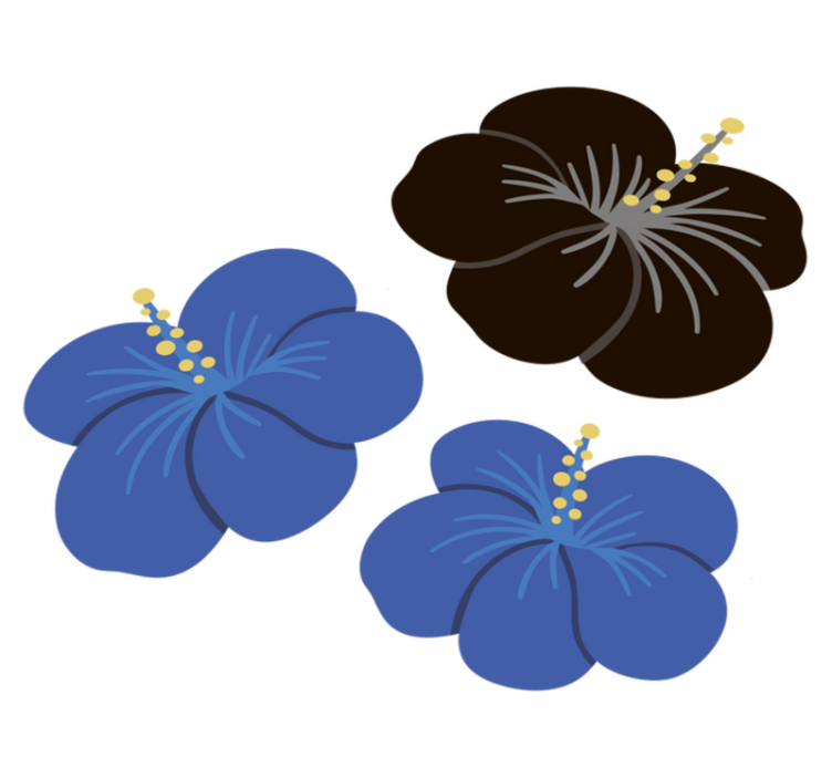 Vinyl teppich blumen hibiskus blumenarrangement - TenStickers