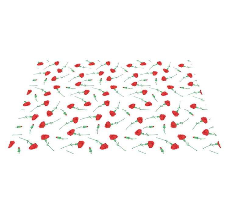 Vinyl teppich blumen mit nelkenmuster - TenStickers