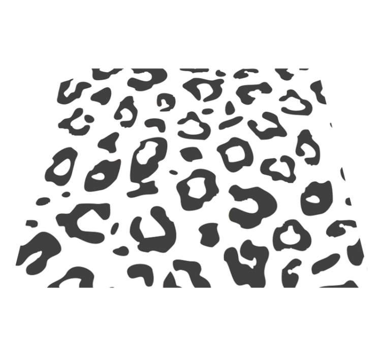 Vinyl teppich tiermuster schwarz leopard - TenStickers