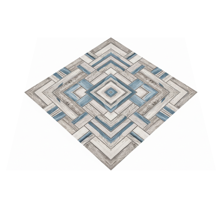 Vinyl teppich wohnzimmer im rustikalen holzlook - TenStickers