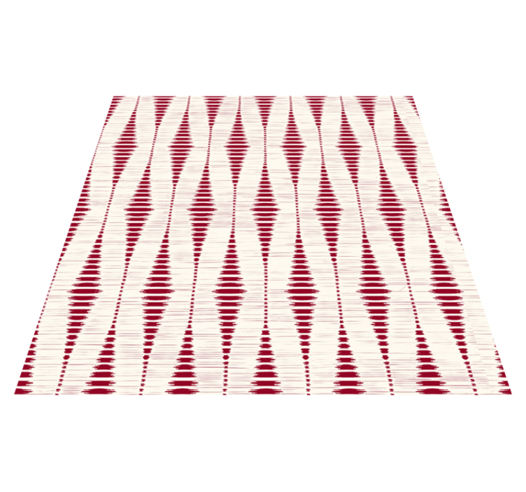 Vinyl teppich geometrisch in rot rabaul ikat - TenStickers