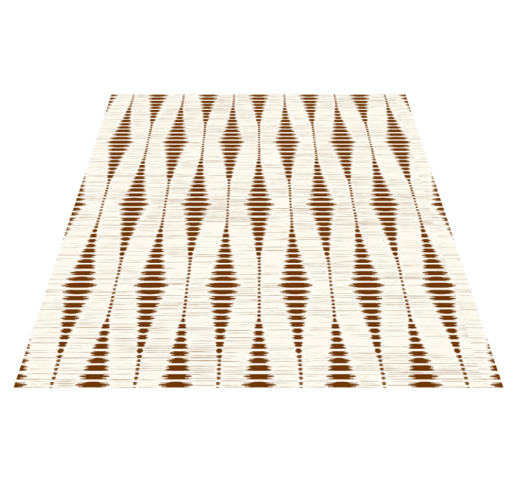 Vinyl teppich geometrisch schokoladenbraun rabaul ikat - TenStickers