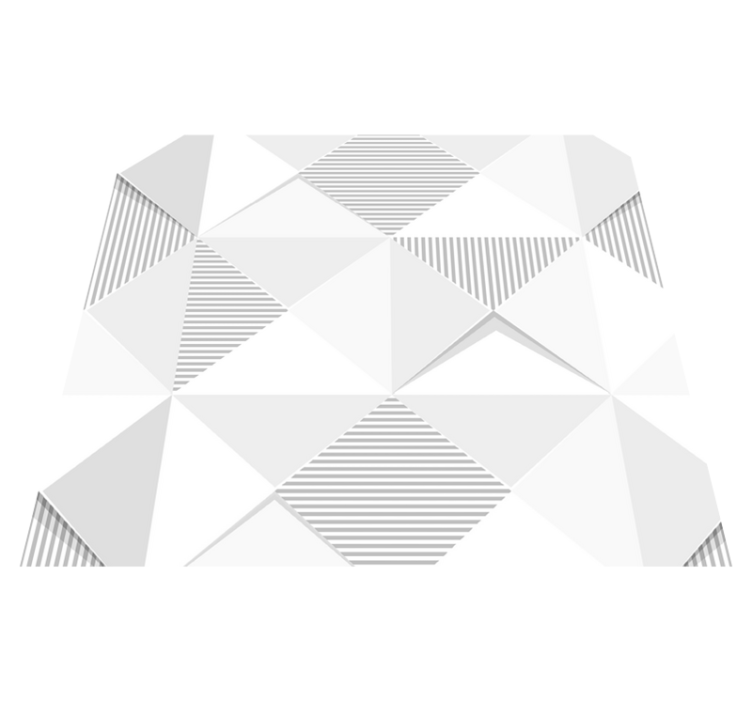 Vinyl teppich geometrisch 3d weiße quadrate - TenStickers