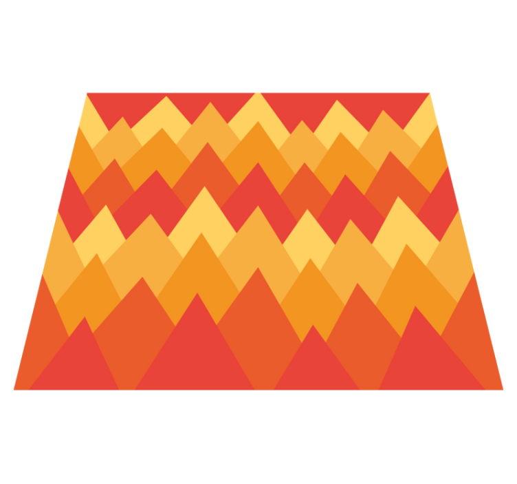 Vinyl teppich geometrisch abstrakte berge - TenStickers