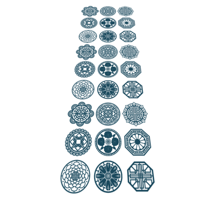 Vinyl teppich geometrisch koreanische formen - TenStickers