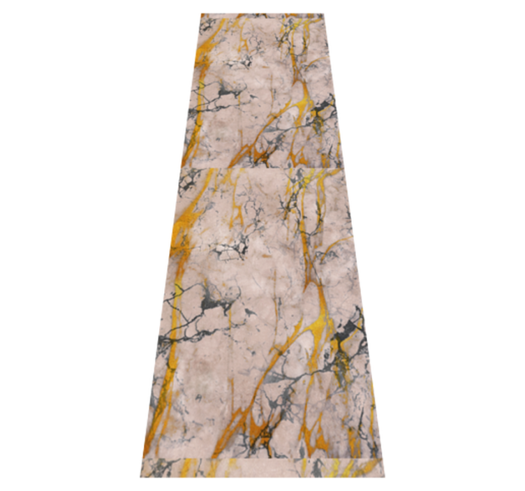 Vinyl teppich schlafzimmer in warmem goldmarmor - TenStickers