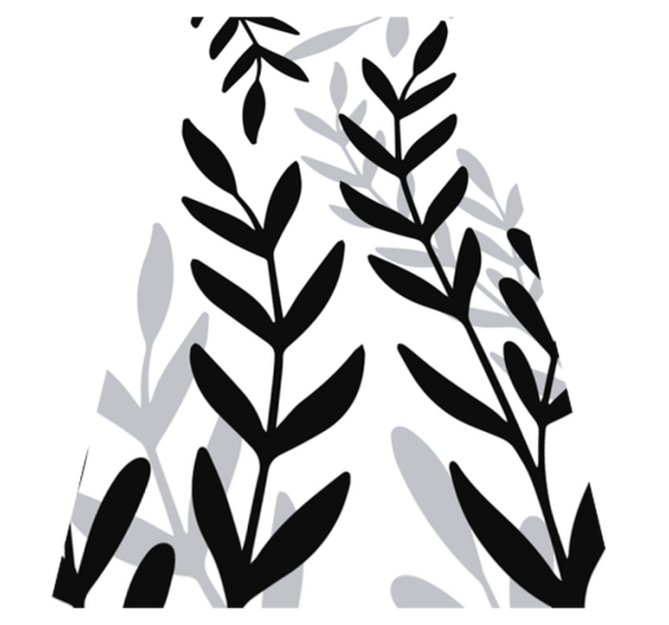 Vinyl teppich blumen durchsichtige pflanzenfolie - TenStickers