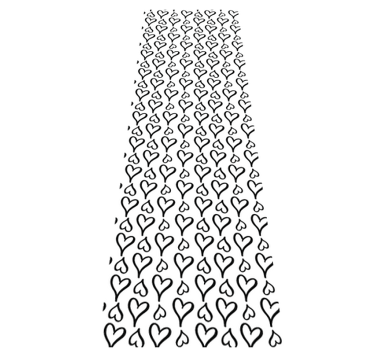 Vinyl teppich schlafzimmer mit schwarzen herzsymbolen - TenStickers