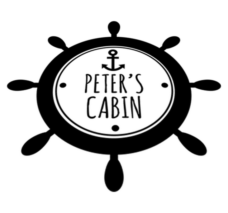 Vinyl teppich kinderzimmer steuerrad mit namen - TenStickers