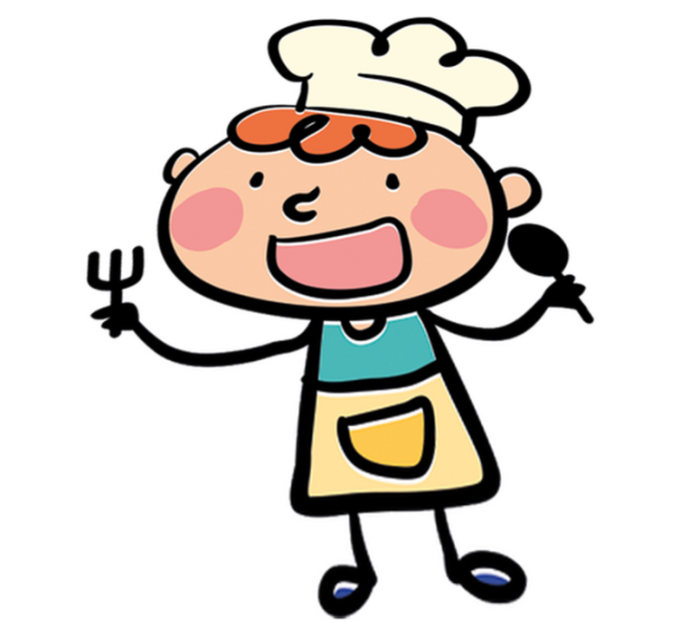 Vinyl teppich kinderzimmer kleiner koch - TenStickers