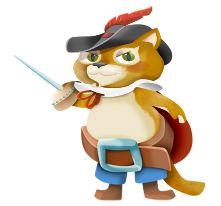 Vinyl teppich kinderzimmer der gestiefelte kater - TenStickers