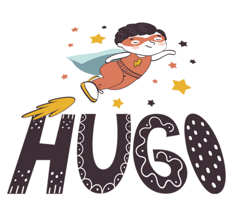 Vinyl teppich kinderzimmer personalisierbarer heldennamen - TenStickers