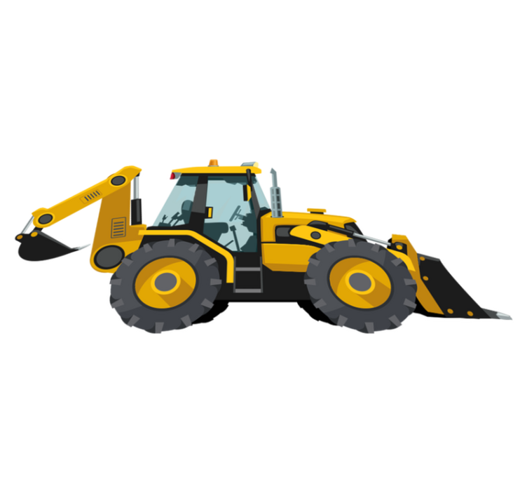 Vinyl teppich kinderzimmer mit realistischem traktor - TenStickers