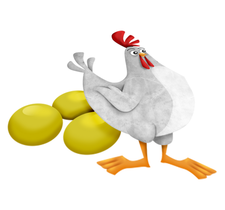 Vinyl teppich kinderzimmer fen mit goldenen eiern - TenStickers