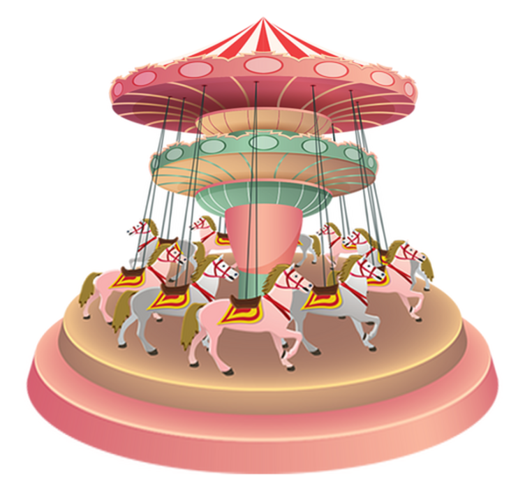 Vinyl teppich kinderzimmer fair karussell - TenStickers