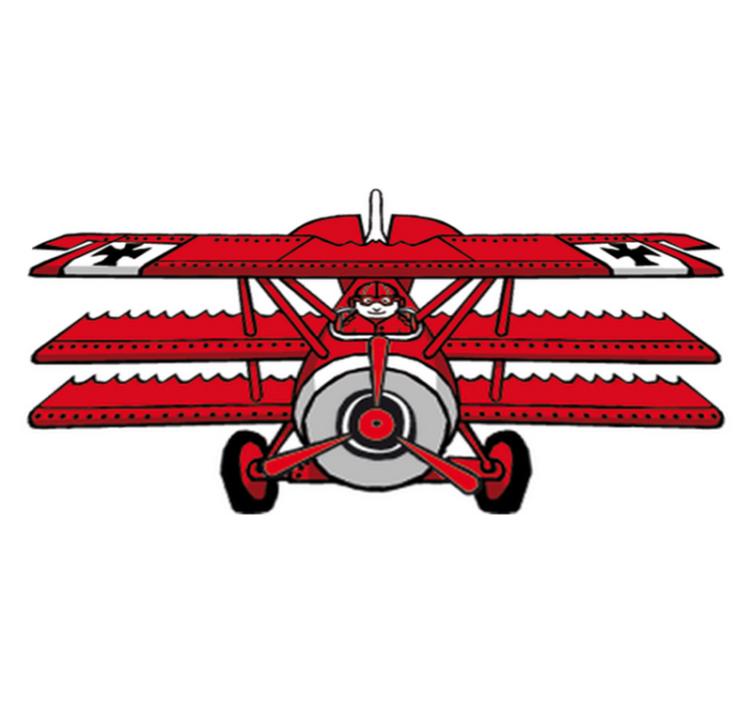 Vinyl teppich kinderzimmer red baron comic design - TenStickers