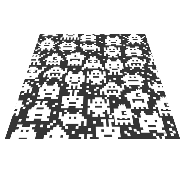 Vinyl teppich kinderzimmer mit videospielmonstern - TenStickers