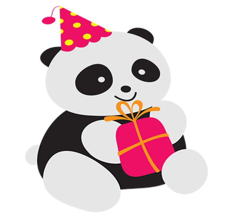 Vinyl teppich kinderzimmer baby panda mit geschenk - TenStickers