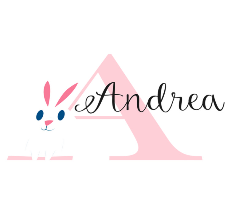 Vinyl teppich kinderzimmer mit großem buchstaben und freude - TenStickers