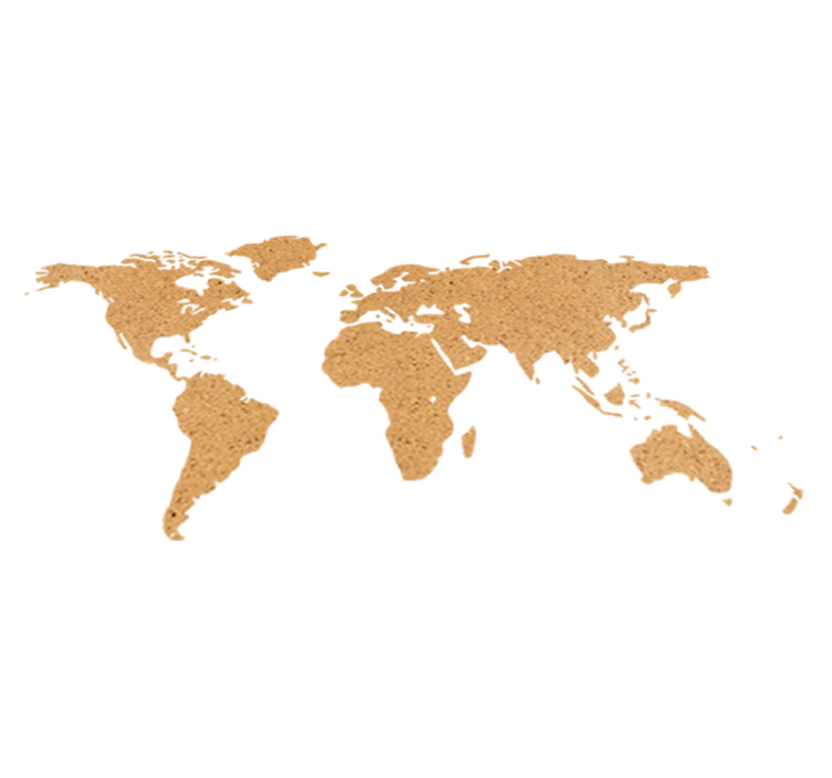 Vinyl teppich weltkarte dekorativer korkmapa - TenStickers