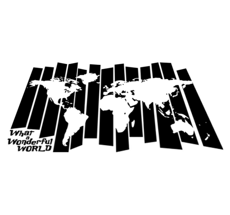 Vinyl teppich weltkarte vinilo mapa del mundo retro - TenStickers