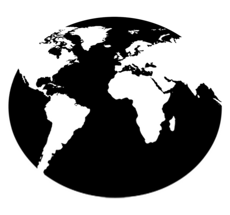 Vinyl teppich weltkarte runder wandaufkleber - TenStickers