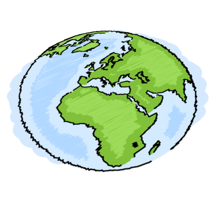 Vinyl teppich weltkarte dekorative erdkartenillustration - TenStickers