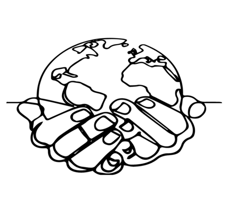 Vinyl teppich weltkarte minimalistische erde - TenStickers