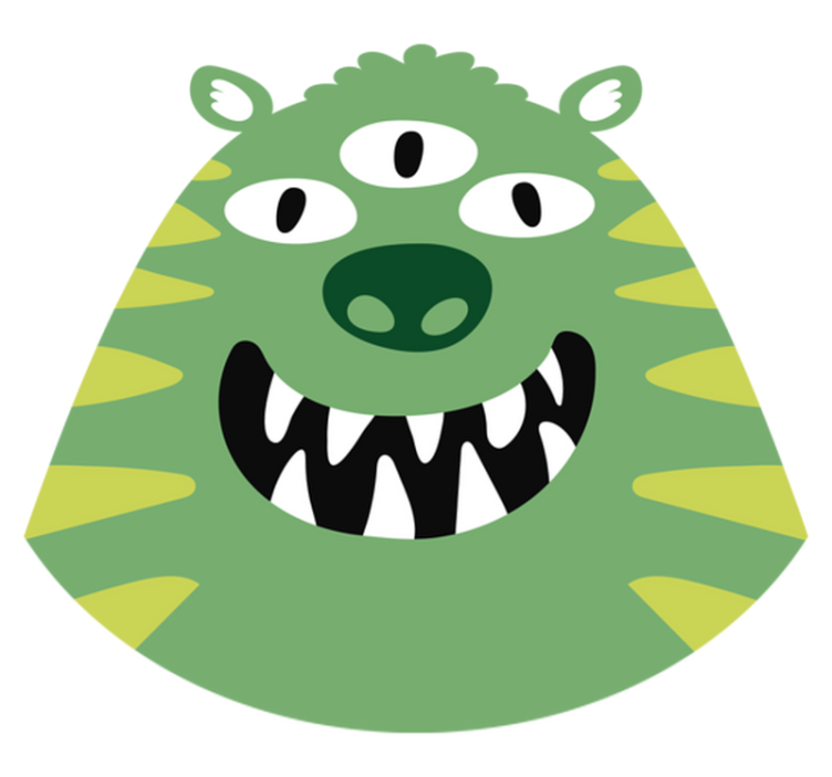 Vinyl teppich kinderzimmer glückliches monster design - TenStickers