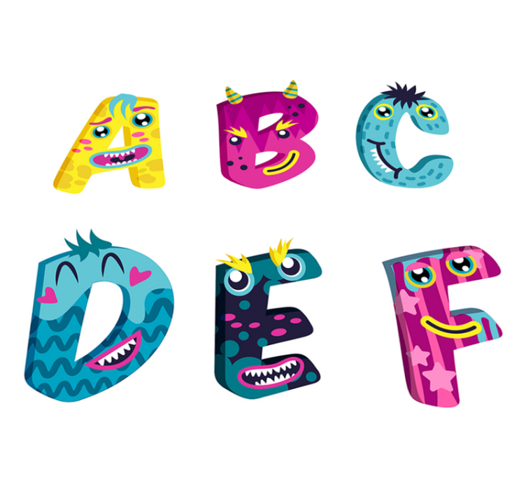 Vinyl teppich kinderzimmer abc buchstaben design - TenStickers