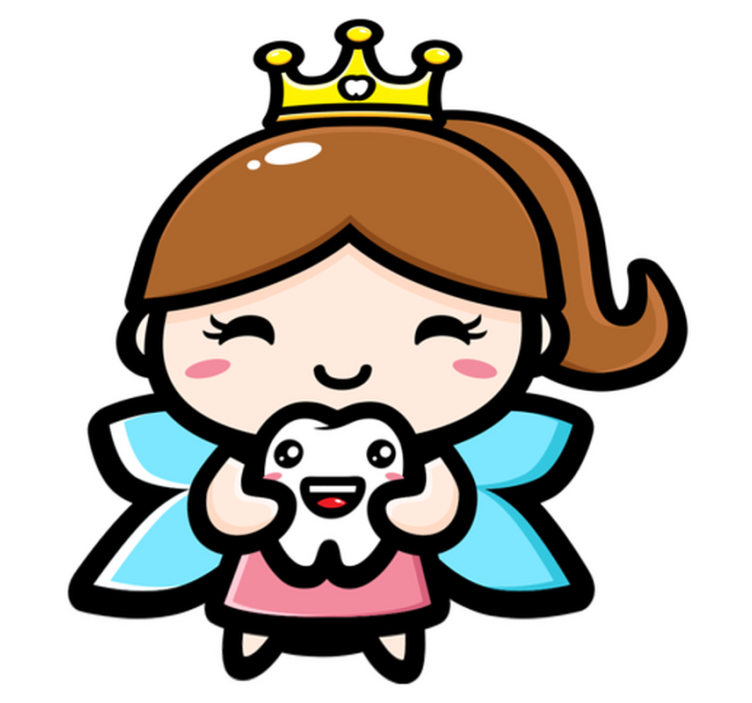 Vinyl teppich kinderzimmer mit süßem zahnfee design - TenStickers